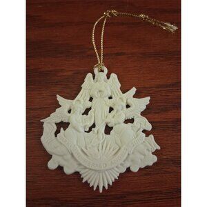 Wedgwood Holiday White Jasper Angels Sing Christmas Ornament Vintage England